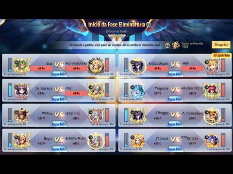 🔴OITAVAS DE FINAIS DO CAMPEONATO JAMIEL -  SAINT SEIYA AWAKENING