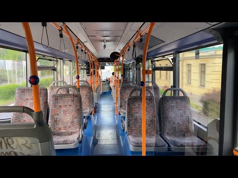 Jízda autobusem Mercedes-Benz Citaro L II #608 (OM457+Loud Voith Kickdown) Dp Děčín