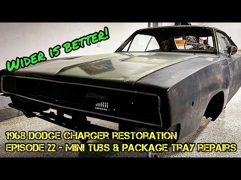 1968 Dodge Charger Restoration - Episode 22 - Fitting DIY Mini Tubs & Package Tray Extension Repair