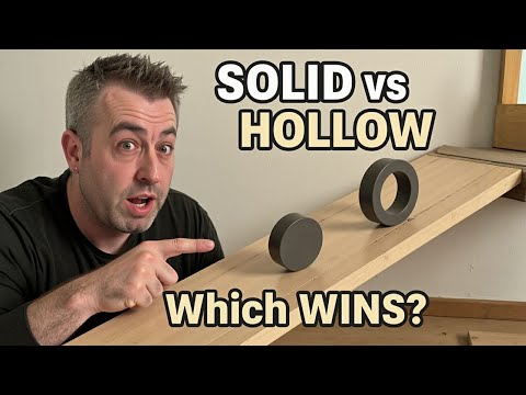 Rotational Inertia: Solid Ring vs. Hollow Disk Race!