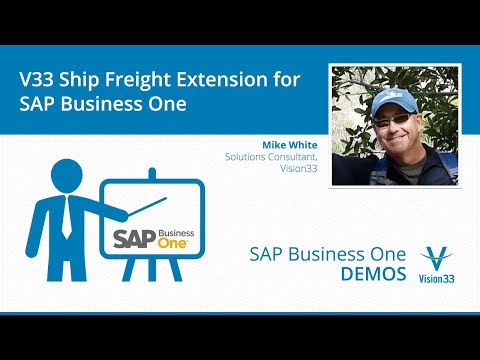 Vision33 V33 Ship SAP Business One Freight Extension