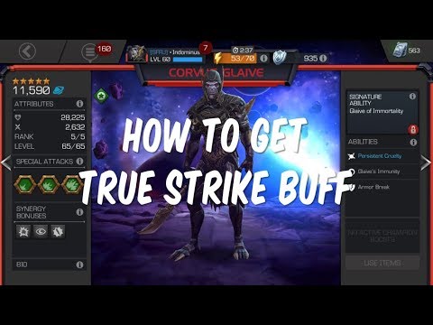 How to get True Strike Buff with Corvus Glaive