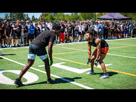 THE #2 WR IN THE NATION BODIED HIM ON THE 1ST PLAY! (1ON1’s FOR $10K)
