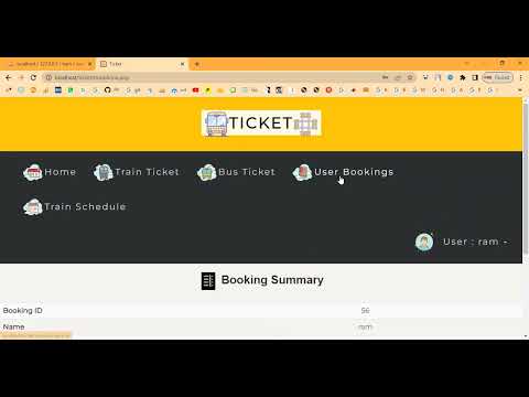Ticket Booking Portal in PHP Application Projects