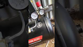 Silent Air compressor running on solar power