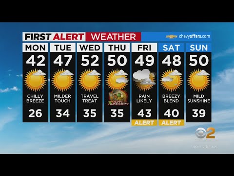First Alert Forecast: CBS2 11/20 Nightly Weather at 11PM
