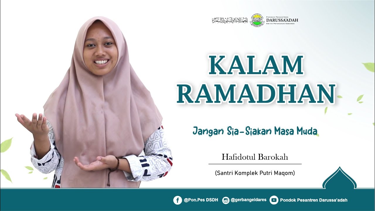 KALAM RAMADHAN | JANGAN SIA-SIAKAN MASA MUDA