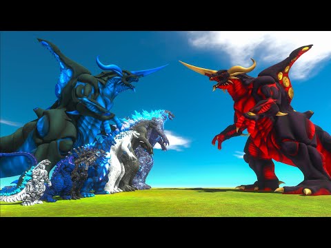 Ice Godzilla Revolt Battle With Blue Godzilla | Who can defeat Red Evil GODZILLA King of The Hell?