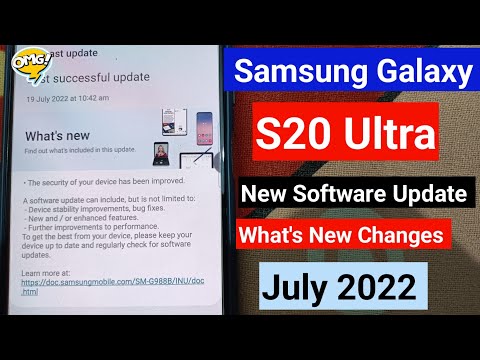 Samsung Galaxy S20 Ultra New Update July 2022 | Samsung S20 Ultra New Software Update