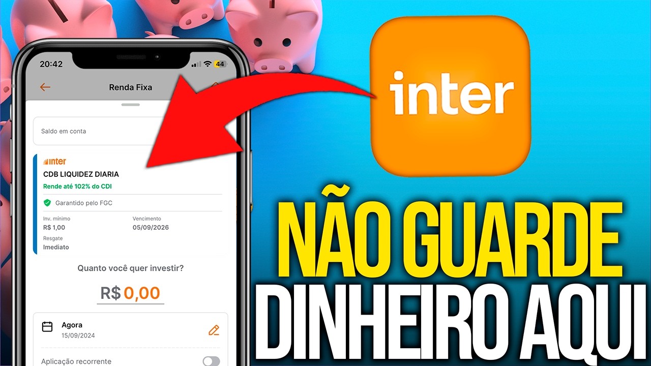 COMO GUARDAR DINHEIRO NO BANCO INTER (MELHOR OPÇÃO)