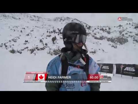 Winning run Heidi Farmer - Snowboard Women - FJWC17 Grandvalira