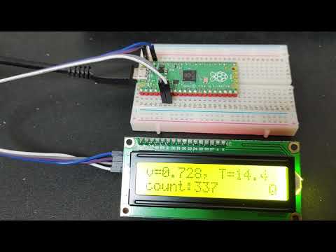 LED blink and LCD count-up by Raspberry Pi Pico's timer function.