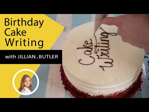 Birthday Cake Decorating - Easy Cake Writing with Chocolate