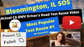 *Actual Test Route * Bloomington IL SOS DMV Behind The Wheel Driving License Test Course Route #1