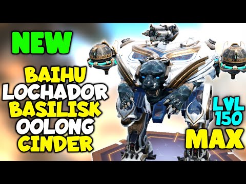 AMAZING! New Lvl 150 BAIHU LUCHADOR Basilisk & Oolong Cinder Maxed Titan Gameplay War Robots 7.8 WR