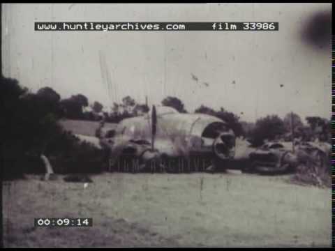 Crashed German Plane, 1940s - Film 33986