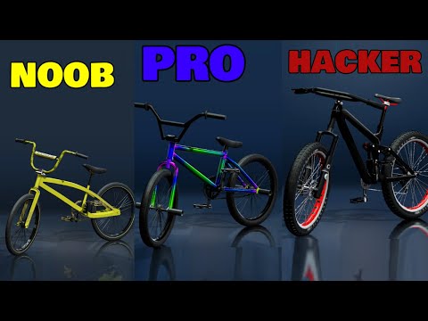 Touchgrind BMX 2 - NOOB vs PRO vs HACKER  lvl MAX All BIKES ALL MAPS