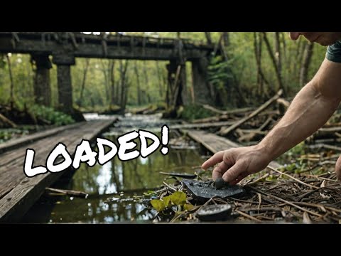 This Swamp Is LOADED / Magnet Fishing Off An Old Bridge..