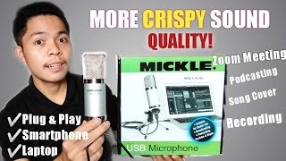 Video thumbnail for Mickle MM-US100 USB Microphone Review by Ricky Mañoza
