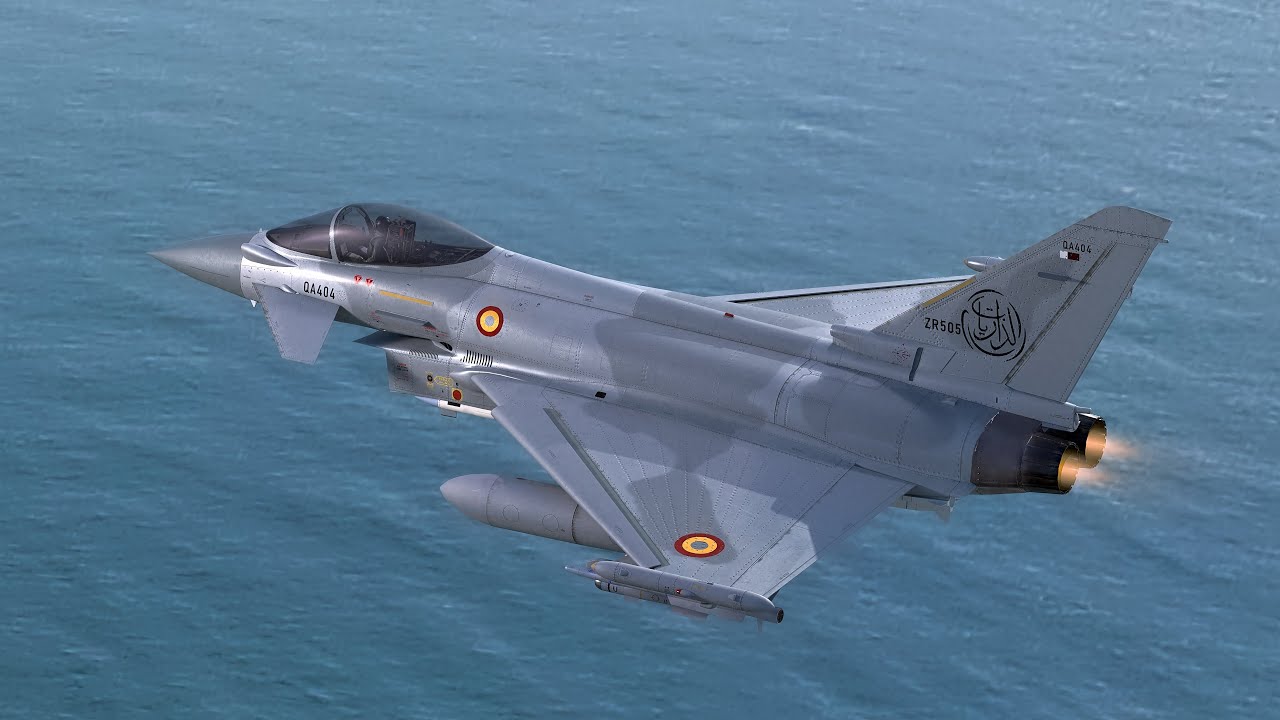 Qatar EuroFighter Typhoon with High Resolution Cocpit 3D Model