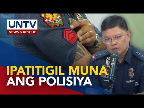 PNP chief Marbil, ipinatitigil muna ang pagpapabura sa visible tattoos ng mga pulis