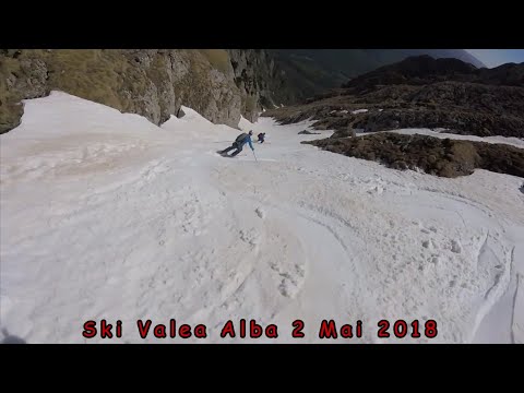 Valea Albă Bușteni -MUNȚII BUCEGI-Ski Mai 2018 HD Best ski Romania white valey video