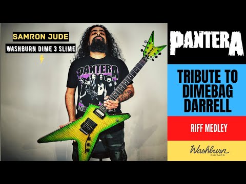 Tribute to Dimebag Darrell - Pantera Riff Medley | Washburn Dime 3 Slime