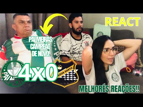 REACT PALMEIRAS 4x0 AGUA SANTA - CHOCOLATE DO VERDÃO | E O PALMEIRAS BICAMPEÃO PAULISTA💥#react