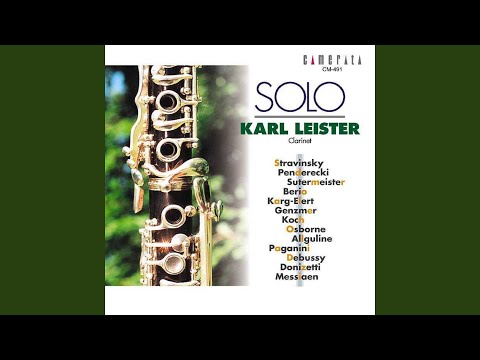 3 Pieces for Clarinet Solo: No. 1