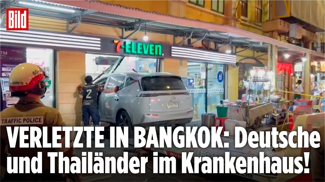 BANGKOK IN PANIK: Elektroauto außer Kontrolle – acht Verletzte, davon zwei Deutsche!