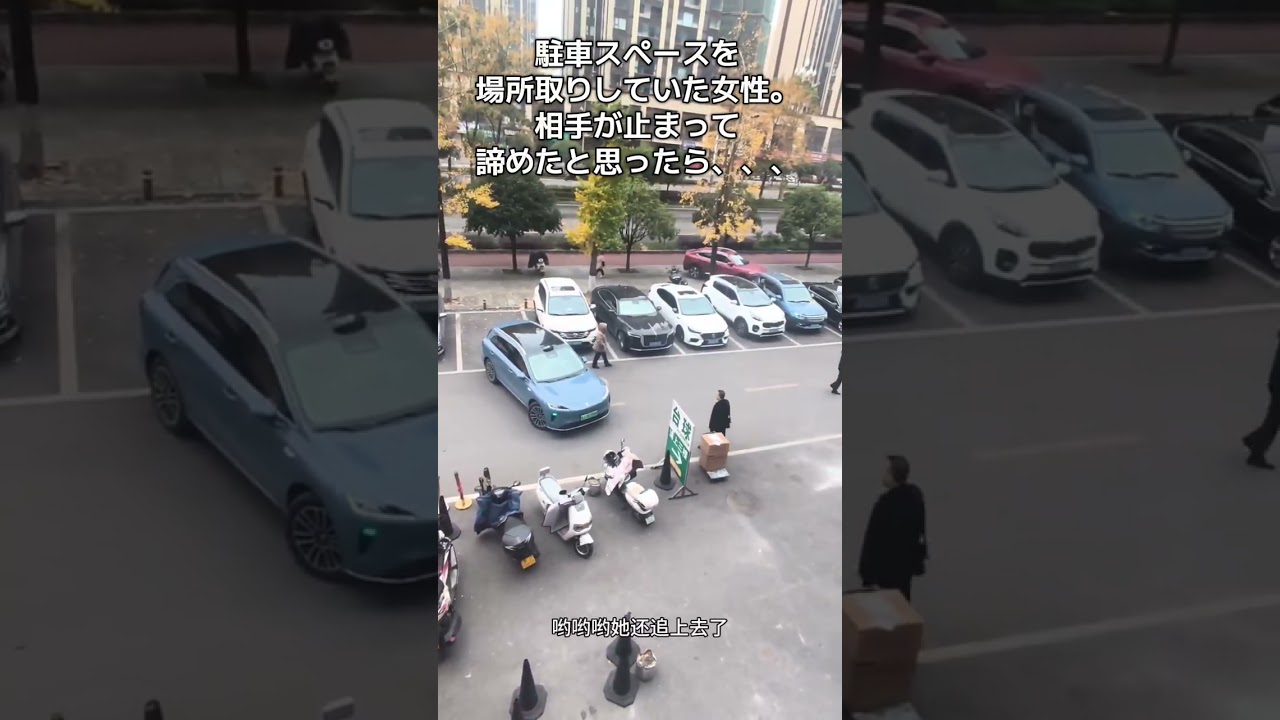 【ざまあｗ】駐車スペースを場所取りしていた女性。相手が止まって諦めたと思ったら、、、