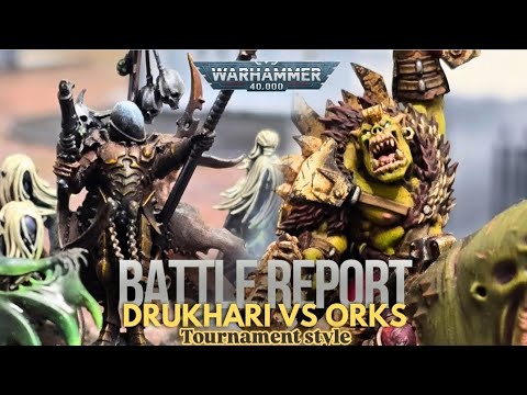 Drukhari vs Orks warhammer 40k tournament style ITC battle report 10th edition