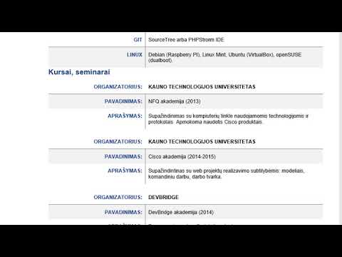 VIDEO CV - Vytenis Šlivinskas