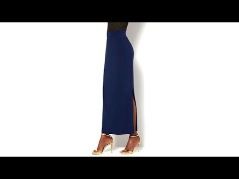 IMAN Global Chic Luxurious Skirt with Side Slit