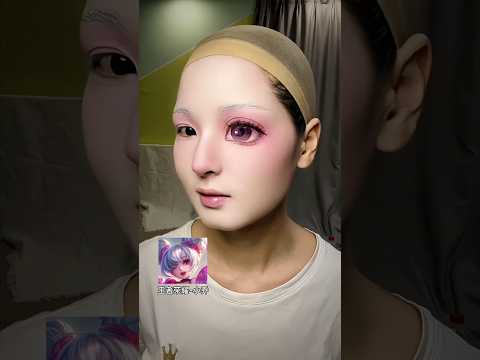 Insane Anime Makeup Transition Douyin anime Makeup #shorts #makeuptutorial #douyin #anime #cute