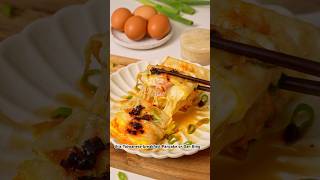 Download lagu Day 24/30 of High Protein Recipes: TAIWANESE EGG PANCAKE (DAN BING 蛋餅) with eg, ham, and cheese. mp3