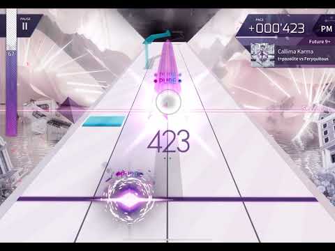 [Arcaea] t+pazolite vs Feryquitous - Callima Karma FTR 9+ PM Max-10 (Hit FX On)