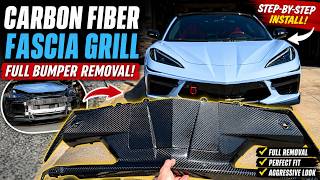 How to Install a Carbon Fiber Fascia Grill on a Corvette C8 – Full Bumper Removal!