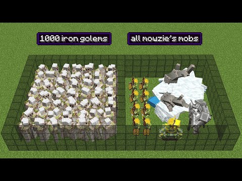 1000 iron golems vs all mowzie's mobs (which side will win?)