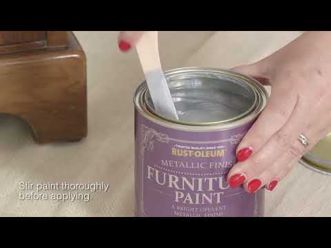 Jak używać farby metalicznej do mebli Rust Oleum Metallic Finish Furniture Paint?