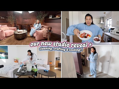 OUR NEW STUDIO REVEAL + Cleaning, Cooking & Crafting!!