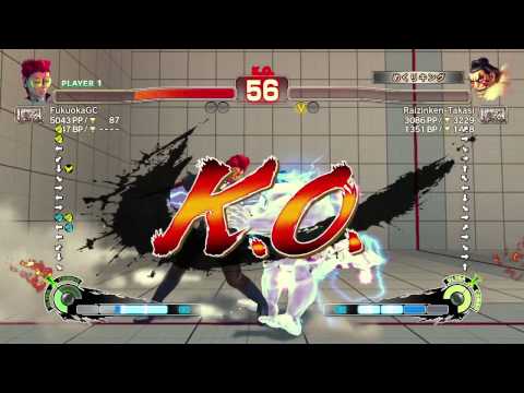 PS3 FukuokaGC ( Viper ) Vs Raizinken-Takasi ( E.Honda ) USF4 Ranked Match