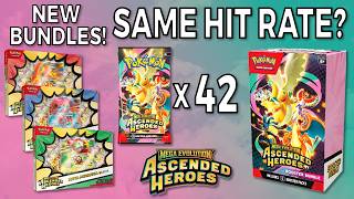Opening 42 Packs of Ascended Heroes! Do the Booster Bundles have the same Hit Rates??