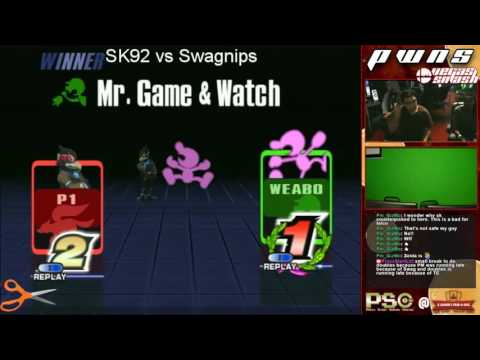 PWNS 26 - Project M - Singles - LF - SK92 (Falco) vs Swagnips (Fox, G&W)