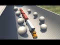 Beamng drive -  Twin Side giant Rolling concrete Balls