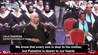 Laila Ghannam saying that Martyrdom is more important than kids