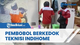 TEREKAM CCTV! 2 Orang Pakai Seragam Indihome Diduga Bobol Rumah Mewah di Bekasi