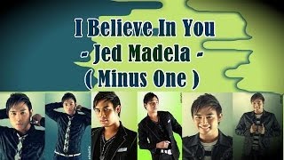 My Nose One - I Believe In You - in the style of Jed Madela