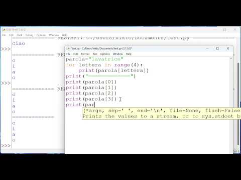 #17 - Python - Ancora su istruzione FOR IN e le stringhe