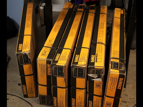 Assembling, Stacking, And Leveling 6 Dewalt DXST4500 Shelves